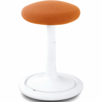 Sitz- und Stehhocker Classic regular 42-64cm Gestrick weiß/orange/weiß
