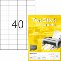 Universal-Etiketten Papier weiß selbstklebend 52,5x29,7mm 100 Blatt=4000 Etiketten