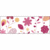 Transparentpapier 115g/qm A4 VE=5 Blatt Landhausblumen pink/orange