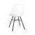 Bolero Arlo Side Chairs in White with Metal Frame for Indoors - Pack of 2