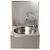 Basix Hand Wash Basin Knee Operated in Stainless Steel 195(H)x 300(W) x 320(D)mm