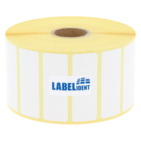 Thermodirekt-Etiketten 50 x 15 mm, 4.000 Thermoetiketten Thermo-Eco Papier auf 1 Zoll (25,4 mm) Rolle, Etikettendrucker-Etiketten permanent