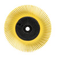 Scotch-Brite™ Radial Bristle Brush BB-ZB mit Kunststoff-Flansch, gelb, 152,4 mm x 12,7 mm x 25,4 mm, P80, Typ A