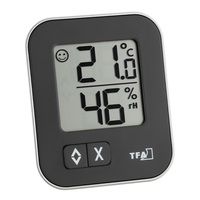 TFA Dostmann Digitales Thermo-Hygrometer MOXX 30.5026.01 schwarz