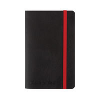 BLACK N RED SOFT COVER NOTEBOOK A6