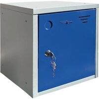 Cube lockers - 450 x 450 x 450mm, blue doors