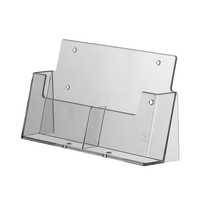 Double Leaflet Display / Brochure Holder / 2-Section Tabletop Leaflet Holder "Spree" A6