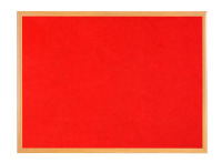 Bi-Office Earth Executive Red Felt Notice Board with Oak Finish Frame 120x90cm frontal view