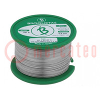 Soldering wire; Sn99,3Cu0,7; 0.5mm; 0.1kg; lead free; reel; 220°C