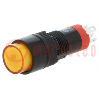 Switch: push-button; Pos: 2; SPDT; 0.5A/250VAC; 1A/24VDC; ON-ON