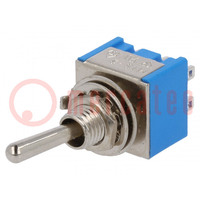 Switch: toggle; Pos: 3; DP3T; ON-OFF-ON; 3A/250VAC; -25÷85°C; 20mΩ
