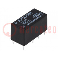 Relay: electromagnetic; DPDT; Ucoil: 24VDC; 3A; 0.5A/125VAC; PCB