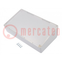 Enclosure: desktop; X: 216mm; Y: 130mm; Z: 80mm; ABS; light grey