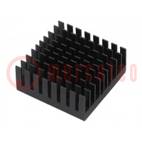 Heatsink: extruded; grilled; BGA; black; L: 35mm; W: 35mm; H: 14.5mm