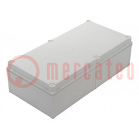 Enclosure: multipurpose; X: 300mm; Y: 600mm; Z: 170mm; QUICK; grey