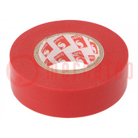 Tape: electrical insulating; W: 19mm; L: 20m; Thk: 0.13mm; red; 180%