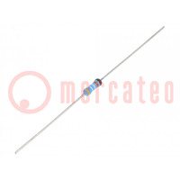 Resistor: thin film; THT; 499kΩ; 600mW; ±1%; Ø2.5x6.5mm; 50ppm/°C