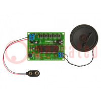 Hangrögzítő/lejátszó modul; 9÷12VDC; audió alkalmazásokhoz