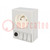 E-type socket; 250VAC; 6.3A; IP20; for DIN rail mounting