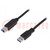 Cable; USB 3.0; USB A plug,USB B plug; nickel plated; 2m; black