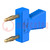 Connector: 2mm banana; stackable safety shunt; blue; 10A; 30.4mm