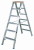 Produktbild - Aluminium-Stufenstehleiter, beidseitig , 8 Stufen , Länge 2 m