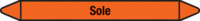 Rohrmarkierer ohne Gefahrenpiktogramm - Sole, Orange, 3.7 x 35.5 cm, Seton