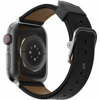 OB SYMMETRY APPLE WATCH BAND/CACTUS LEATHER NOIR ASH BLACK