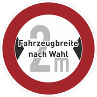 SafetyMarking Verkehrss. Verbot für Kfz. über ang. Breite VZ: 264, 60 cm, RA2/C