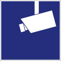 Video Infozeichen - DIN, Hinweis Videoüberwachung, Größe (BxH): 30,0 x 30,0 cm