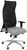 Silla de dirección respaldo malla negro y asiento tapizado en tela Bali GRIS CLARO modelo Sahuco de Piqueras y Crespo
