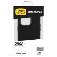 OtterBox Defender XT-hoes voor iPhone 14 Pro met MagSafe, schokbestendig, valbestendig, ultrarobuust, 5x getest volgens militaire standaard, Zwart