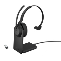Jabra 25599-899-989 hoofdtelefoon/headset Bedraad en draadloos Hoofdband Kantoor/callcenter Bluetooth Oplaadhouder Zwart
