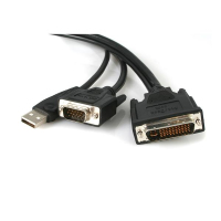 StarTech.com M1VGAUSB6 adaptador de cable de vídeo 1,8 m VGA (D-Sub) + USB Negro
