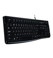 Logitech K120 Corded Keyboard Tastatur USB Russisch Schwarz