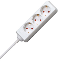 Kopp 128690659 power extension 5 m 3 AC outlet(s) Indoor Red, White