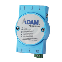 Advantech ADAM-6520L-AE commutateur réseau Non-géré Fast Ethernet (10/100) Bleu