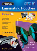 Fellowes Glossy Pouches A3 100 pcs. 80mµ laminator pouch