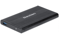 Dexlan 738308 Boîtier de disques de stockage Boîtier disque dur/SSD Noir 2.5"