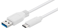 Microconnect USB3.1CA2W cable USB 2 m USB 3.2 Gen 1 (3.1 Gen 1) USB A USB C Blanco