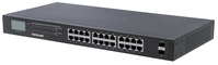 Intellinet 561242 commutateur réseau Non-géré Gigabit Ethernet (10/100/1000) Connexion Ethernet, supportant l'alimentation via ce port (PoE) 1U Noir