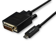 StarTech.com 10ft (3m) USB C to DVI Cable - 1080p (Single Link) USB Type-C (DP Alt Mode HBR2) to DVI-Digital Video Adapter Cable - Works w/ Thunderbolt 3 - Laptop to DVI Monitor...