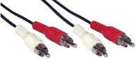InLine 0.5m 2x RCA M/M audio kabel 0,5 m 2 x RCA Zwart, Rood, Wit