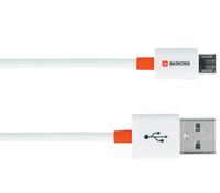 Skross 2.700202-E USB-kabel 1 m USB 2.0 Micro-USB A USB A Wit