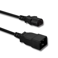 Qoltec 53991 power cable Black 1.2 m C20 coupler C13 coupler