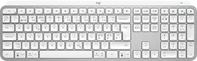 Logitech MX Keys S teclado RF Wireless + Bluetooth QWERTY Danés, Finlandés, Noruego, Sueco Aluminio, Blanco