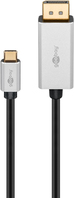 Goobay 60177 câble vidéo et adaptateur 3 m USB Type-C DisplayPort Noir, Argent