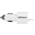 StarTech.com Dual-Port Car Charger - USB with Built-in Micro-USB Cable - White