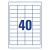 Avery 6126 etiqueta autoadhesiva Rectángulo Permanente Blanco 400 pieza(s)