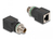 DeLOCK 60065 cable gender changer M12 RJ-45 Black